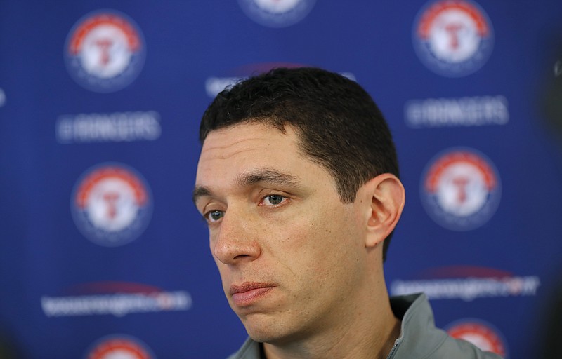 AP file photo by Charlie Neibergall / Texas Rangers general manager Jon Daniels