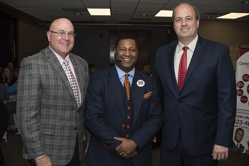 LaFayette Mayor Andy Arnold, Speaker Vincent Phipps and County Commissioner Shannon Whitfield / Photo by Michael Hampton
