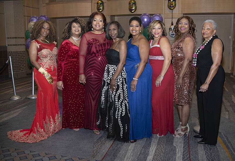 Michiba Smith, Karen Ware, Leslie Mayfield, President Deborah Flagg, Jacqueline Madding, Angela Malone, Beverly McKeldin and Gloria McKeldin / Photo by Michael Hampton