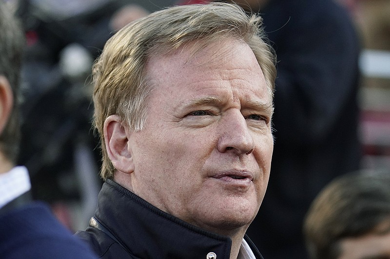 AP file photo by Tony Avelar / NFL commissioner Roger Goodell is not getting paid in April as part of league pay cuts and furloughs taking place in response to the COVID-19 pandemic.
