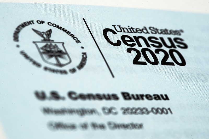 Photo by Matt Rourke of The Associated Press /Shown is a 2020 census letter mailed to a U.S. resident, in Glenside, Pennsylvania, on Thursday, March 19, 2020.