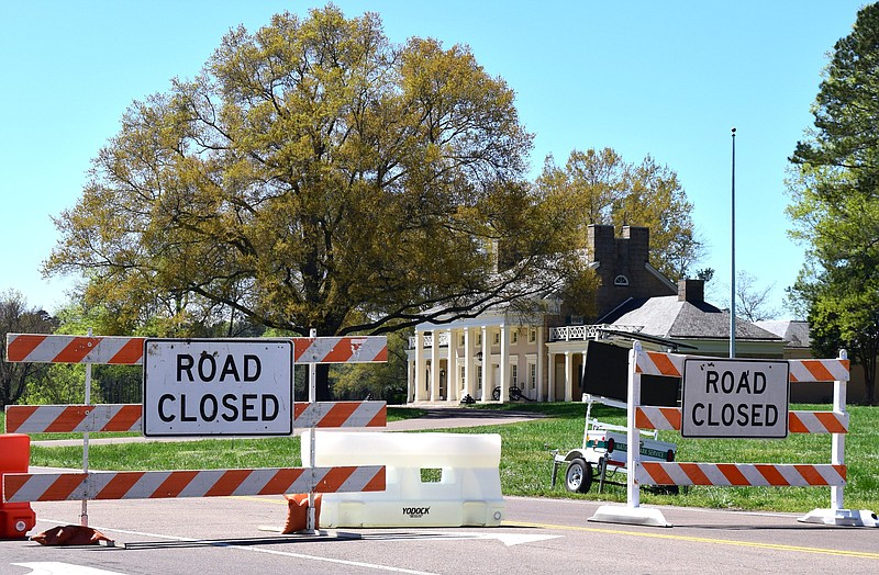 Staff file photo by Robin Rudd / All entry points, such as the major artery LaFayette Road, into Chickamauga National Military Park have been closed to help halt the spread of COVID-19. The scene was photographed on April 3, 2020.