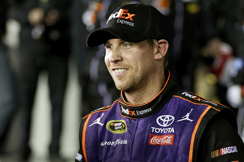 AP file photo by John Raoux / Denny Hamlin was key to getting his fellow Cup Series drivers on board for iRacing to keep NASCAR in the public eye despite a shutdown of on-track competition since mid-March due to the coronavirus pandemic.