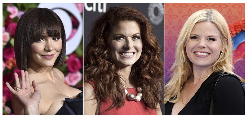 This combination of photos shows, from left, Katharine McPhee, Debra Messing and Megan Hilty, who will reunite May 20 to present a stream of the one-night-only 2015 Broadway concert of the musical within the TV show "Smash." In the series, Hilty and McPhee played feuding actresses hoping to play Marilyn Monroe. (AP Photo)


