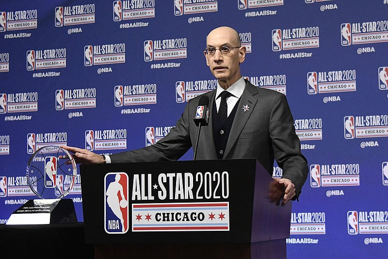 AP file photo by David Banks / NBA commissioner Adam Silver has said the league must be willing to consider alternatives to a normal schedule for completing the regular season and holding the playoffs if it means resuming basketball games.