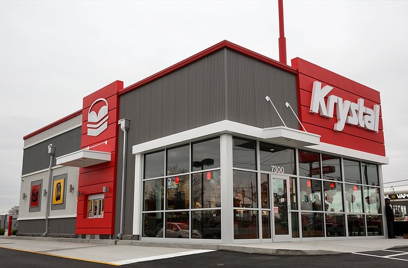 Staff photo by Doug Strickland / A new prototype Krystal restaurant design on Shallowford Road on Thursday, Dec. 13, 2018, in Chattanooga, Tenn. This is the first Krystal prototype in the Chattanooga area.