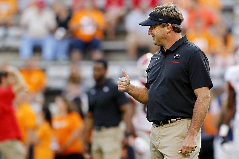 Staff file photo by C.B. Schmelter / Georgia football coach Kirby Smart added another in-state commitment for the 2021 recruiting cycle Tuesday, when Carrollton linebacker Chaz Chambliss made a nonbinding pledge to the Bulldogs.