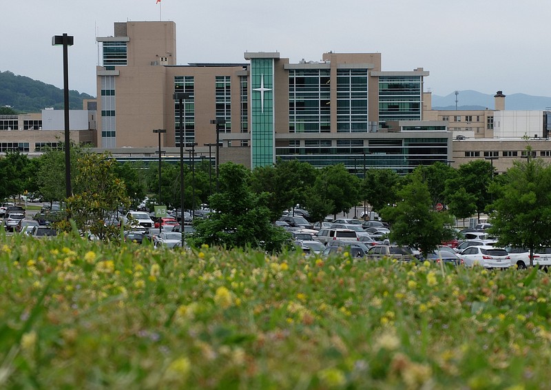 Staff photo by Tim Barber/ This is a look at the exterior of Memorial Hospital of Chattanooga, May 8, 2020.
