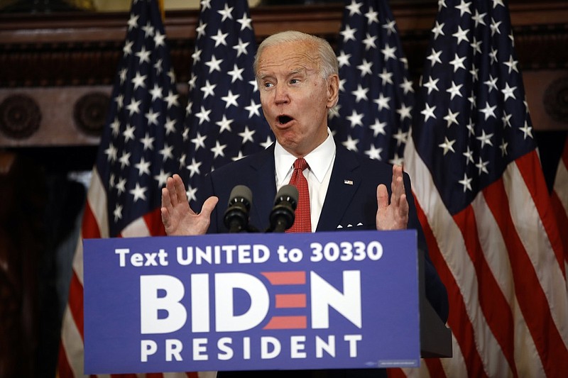 Democratic presidential candidate, former Vice President Joe Biden speaks in Philadelphia, Tuesday, June 2, 2020. (AP Photo/Matt Rourke)