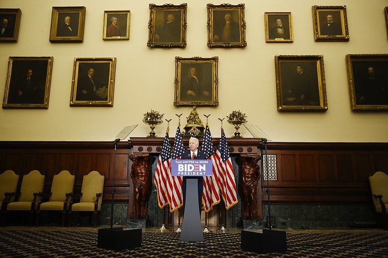 Democratic presidential candidate, former Vice President Joe Biden speaks in Philadelphia, Tuesday, June 2, 2020. (AP Photo/Matt Rourke)