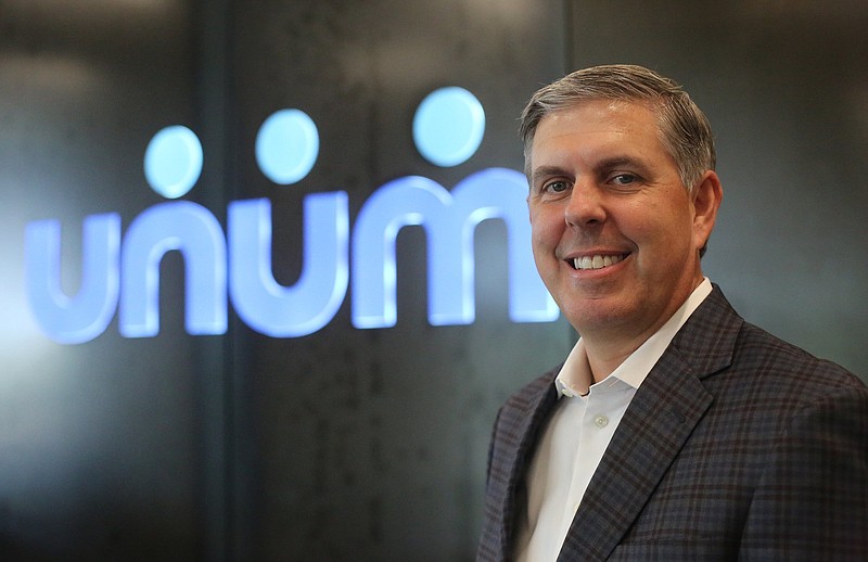 Staff photo by Erin O. Smith / Rick McKenney, chief executive officer at Unum, poses for a photo at Unum Tuesday Oct. 1, 2019 in Chattanooga, Tennessee. 