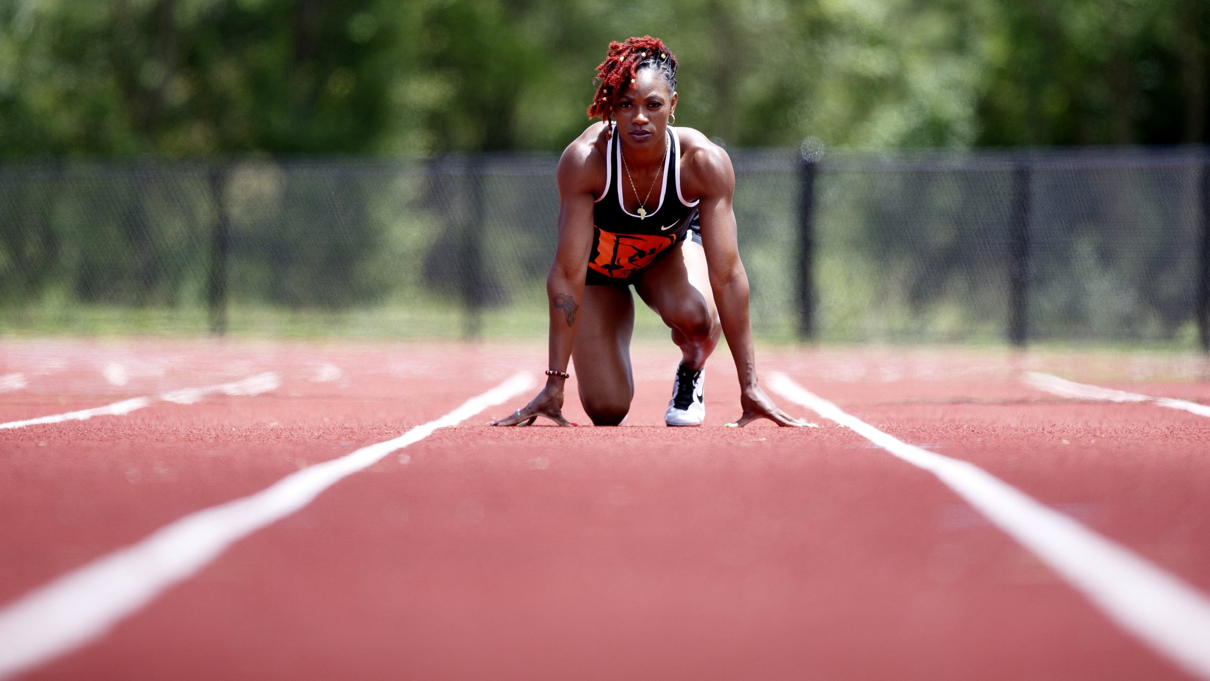 Staff photo by C.B. Schmelter / During her standout prep career for Howard, sprinter LaQuisha Jackson burst onto the state scene with a sensational Spring Fling as a freshman and continued to impress before going on to run in college for San Diego State and Missouri. Now she's training for the U.S. Olympic team trials ahead of next summer's rescheduled Tokyo Games.