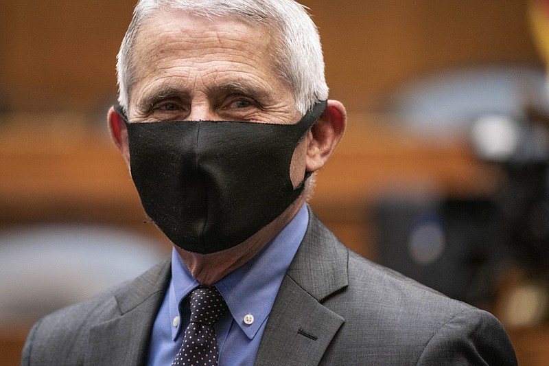 Director of the National Institute of Allergy and Infectious Diseases Dr. Anthony Fauci arrives testify before a House Committee on Energy and Commerce on the Trump administration's response to the COVID-19 pandemic on Capitol Hill in Washington on Tuesday, June 23, 2020. (Sarah Silbiger/Pool via AP)