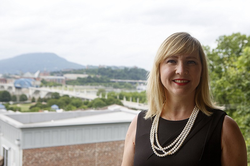 Staff photo by C.B. Schmelter / Hofstede Insights USA Managing Director and CEO Lisa DeWaard poses at her office on Tuesday, May 26, 2020, in Chattanooga, Tenn.