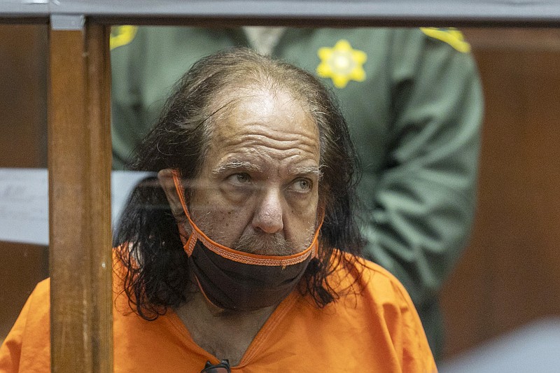 Adult film star Ron Jeremy appears for his arraignment on rape and sexual assault charges at Clara Shortridge Foltz Criminal Justice Center, Friday, June 26, 2020, in Los Angeles. Jeremy pleaded not guilty to charges of raping three women and sexually assaulting a fourth. (David McNew/Pool Photo via AP)


