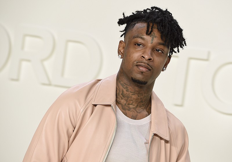 FILE - In this Feb. 7, 2020 file photo, 21 Savage attends the Tom Ford show during NYFW Fall/Winter in Los Angeles. The rapper will be launching a free online financial literacy education program for youth sheltered at home during the coronavirus pandemic. The Grammy winner announced his new Bank Account At Home nationwide initiative on Wednesday. His efforts will include a partnership with Atlanta mayor Keisha Lance Bottoms to provide free Wi-Fi and tablets for underserved inner-city students. (Photo by Jordan Strauss/Invision/AP)


