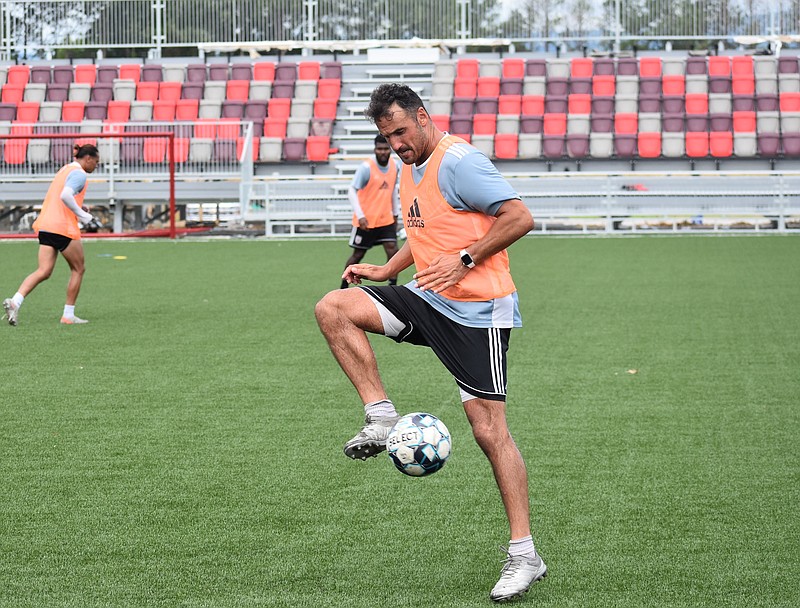 Staff photo by Patrick MacCoon / Eamon Zayed scored six times last season, including the first home goal in Chattanooga Red Wolves history. Zayed is one of many familiar returning faces for the USL League One squad that will start its season July 18.