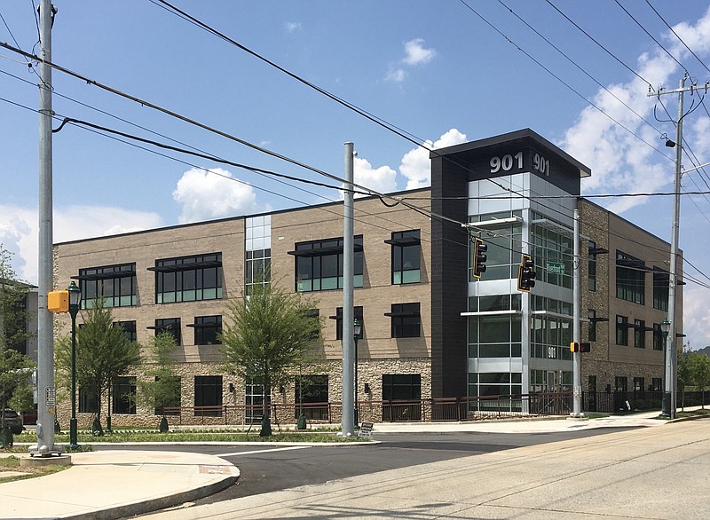 Photo by Dave Flessner / The 901 Riverfront Parkway office was sold last month for nearly $13 million two years after it was built by Noon Development.