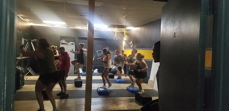 Photo contributed by Antonio McMath / Antonio McMath leads a step aerobics class at Our House Studios in Ringgold.