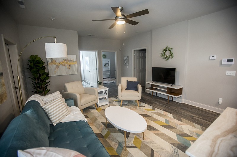 Staff photo by Troy Stolt / An apartment unit that is part of the Chambliss Center's transitional living program for former foster kids is seen on Tuesday, July 21, 2020 in Chattanooga, Tenn. The apartments involved in the program were decorated by Homes for Havens.