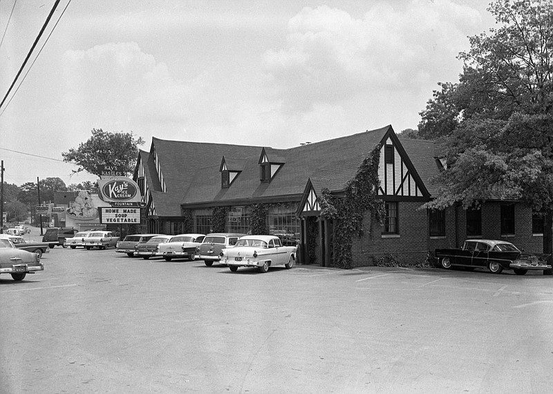 This 1959 photo by Chattanooga Free Press photographer Delmont Wilson shows the Kay's Kastles ice cream store and manufacturing plant on Brainerd Road that was the hub of a restaurant chain. / Photo contributed by ChattanoogaHistory.com.