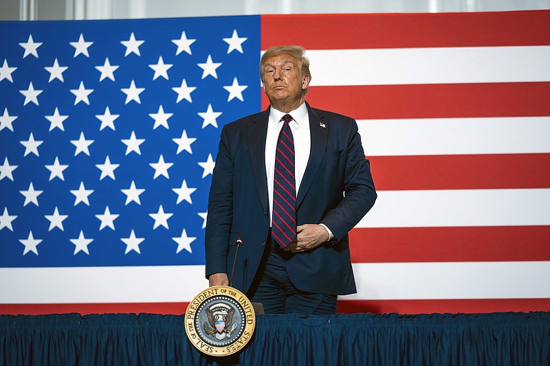 Photo by Doug Mills of The New York Times / President Donald Trump visited the headquarters of the American Red Cross in Washington on Thursday, July 30, 2020. He floated the idea of delaying the November election in a tweet on Thursday.