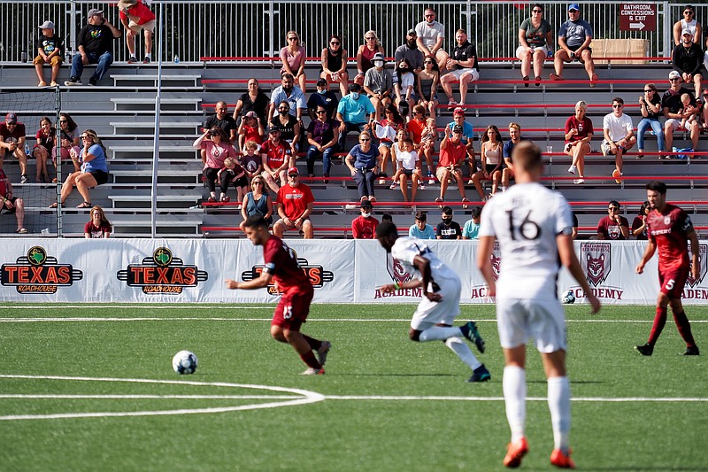Staff photo by C.B. Schmelter / Fans watch as Chattanooga Red Wolves SC takes on FC Tucson during a USL League One match Saturday at CHI Memorial Stadium in East Ridge.