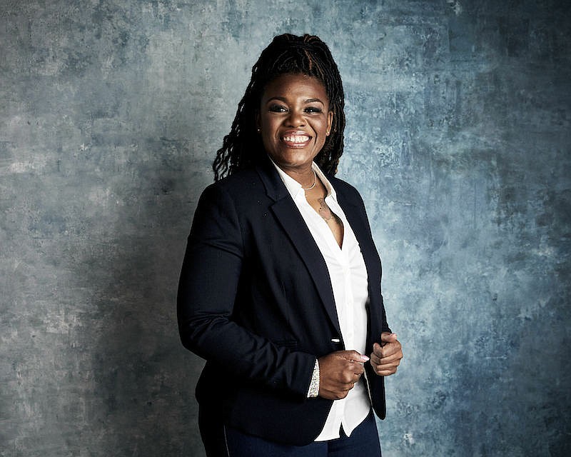 In this Jan. 27, 2019, file photo Cori Bush poses for a portrait to promote the film "Knock Down the House" at the Salesforce Music Lodge during the Sundance Film Festival in Park City, Utah. Bush, a onetime homeless woman who led protests following a white police officer's fatal shooting of a Black 18-year-old in Ferguson, Mo., ousted longtime Rep. William Lacy Clay Tuesday in Missouri's Democratic primary, ending a political dynasty that has spanned more than a half-century. Bush's victory came in a rematch of 2018, when she failed to capitalize on a national Democratic wave that favored political newcomers such as Bush's friend, Rep. Alexandria Ocasio-Cortez. (Photo by Taylor Jewell/Invision/AP, File)