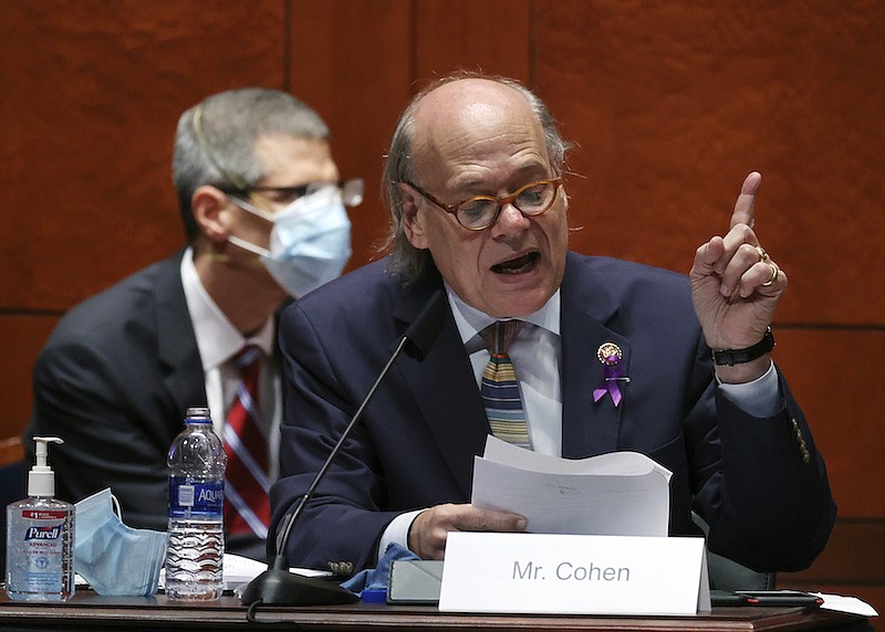 Rep. Steve Cohen, D-Tenn.. questions Attorney General William Barr during a House Judiciary Committee hearing on the oversight of the Department of Justice on Capitol Hill, Tuesday, July 28, 2020 in Washington. (Chip Somodevilla/Pool via AP)