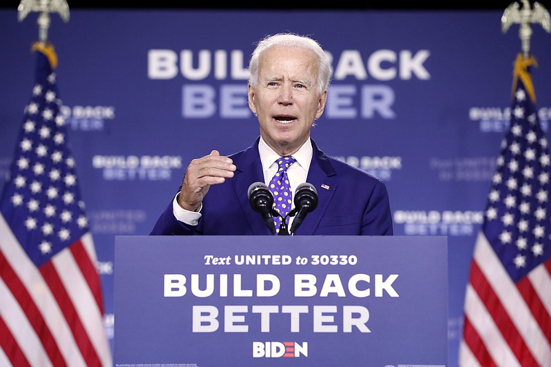AP Photo, Andrew Harnik / Democratic presidential candidate former Vice President Joe Biden speaks at a campaign event in Wilmington, Delaware, in late July.