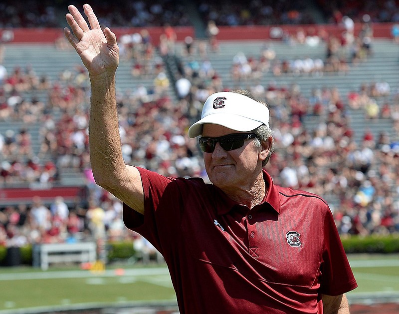 South Carolina Athletics photo by Allen Sharpe / Former Florida and South Carolina football coach Steve Spurrier suggested Tuesday that the winner of the SEC should play the winner of the ACC for this season's national championship "because one conference was going to win it anyway."