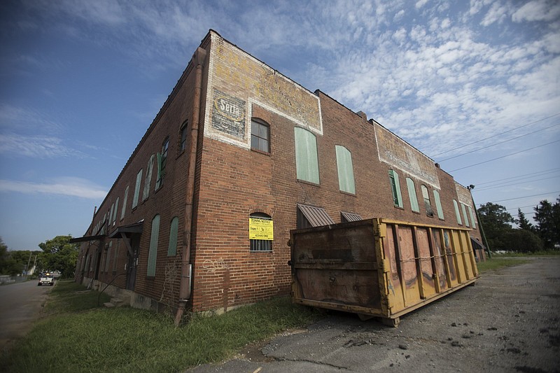 Staff photo by Troy Stolt / The old mattress warehouse located at 1265 E. 13th St, where Fletcher Bright plans to build loft style condominiums is seen on Thursday, Aug. 13, 2020 in Chattanooga, Tenn.
