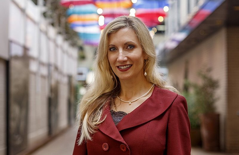 Staff photo by C.B. Schmelter / Chattanooga Area Chamber of Commerce President and CEO Christy Gillenwater is shown at her office on Wednesday, Oct. 30, 2019, in Chattanooga, Tenn.