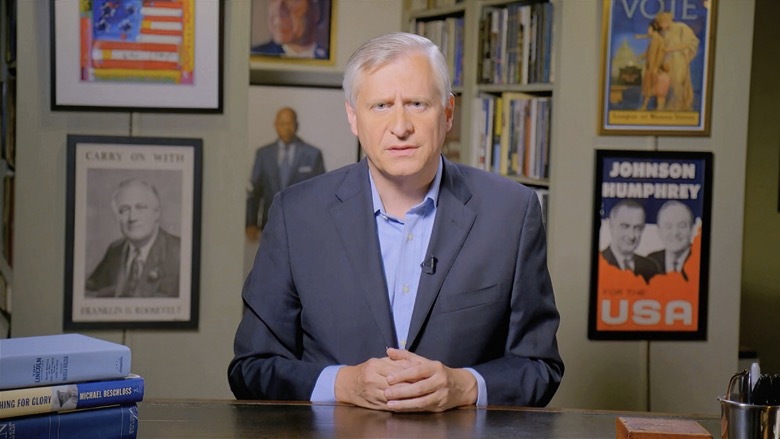 In this image from video, Jon Meacham speaks during the fourth night of the Democratic National Convention on Thursday, Aug. 20, 2020. (Democratic National Convention via AP)