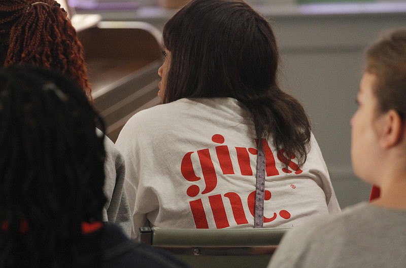Staff File Photo / Girls Inc. members listen to a breast cancer awareness and prevention seminar put on by the Mary Ellen Locher Foundation, "Mels Club", while at the Brainerd United Methodist Church on Oct. 8, 2014.