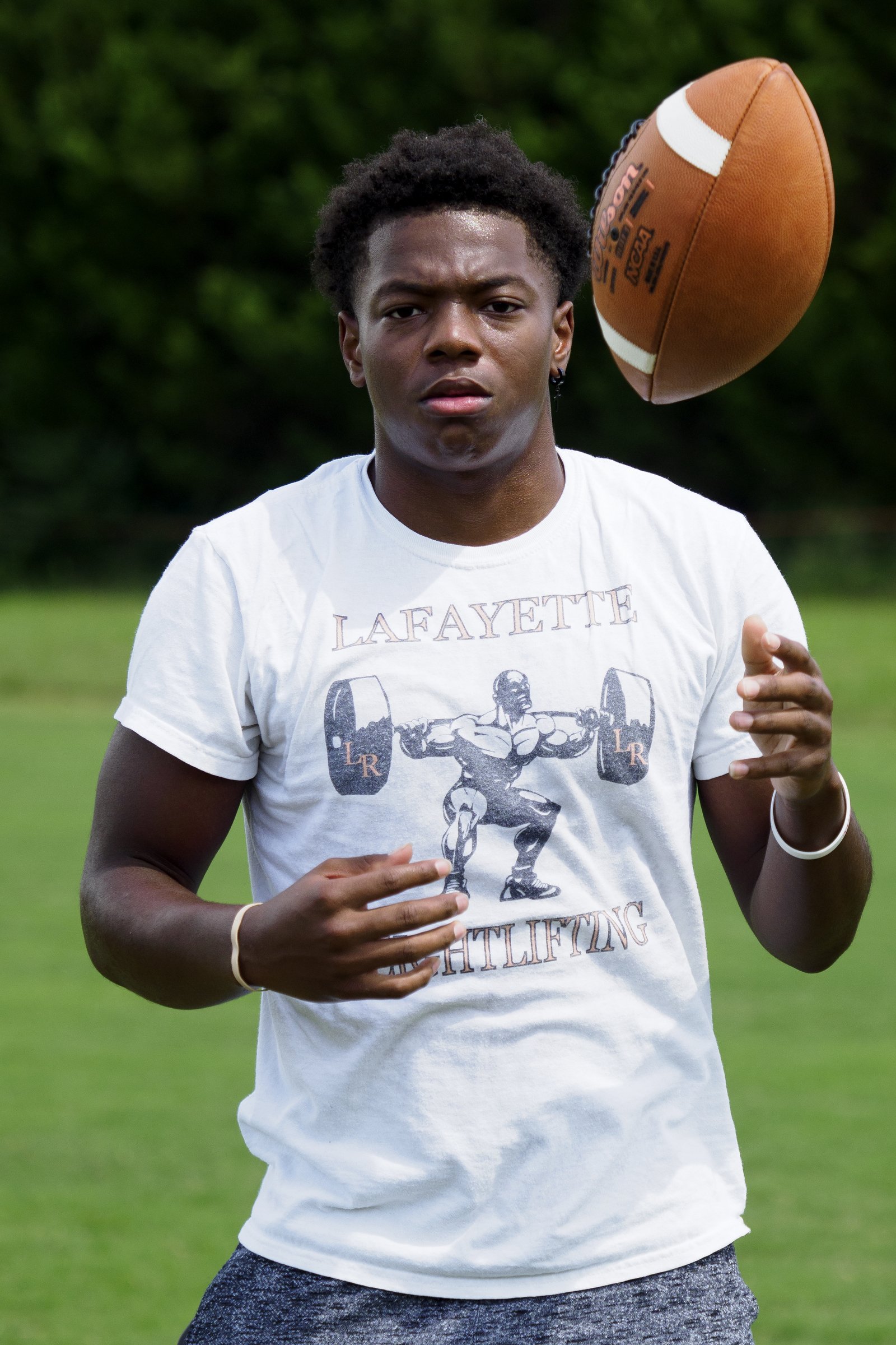 Staff photo by C.B. Schmelter / JaMario Clements poses at LaFayette High School on Wednesday, Aug. 12, 2020 in LaFayette, Ga.