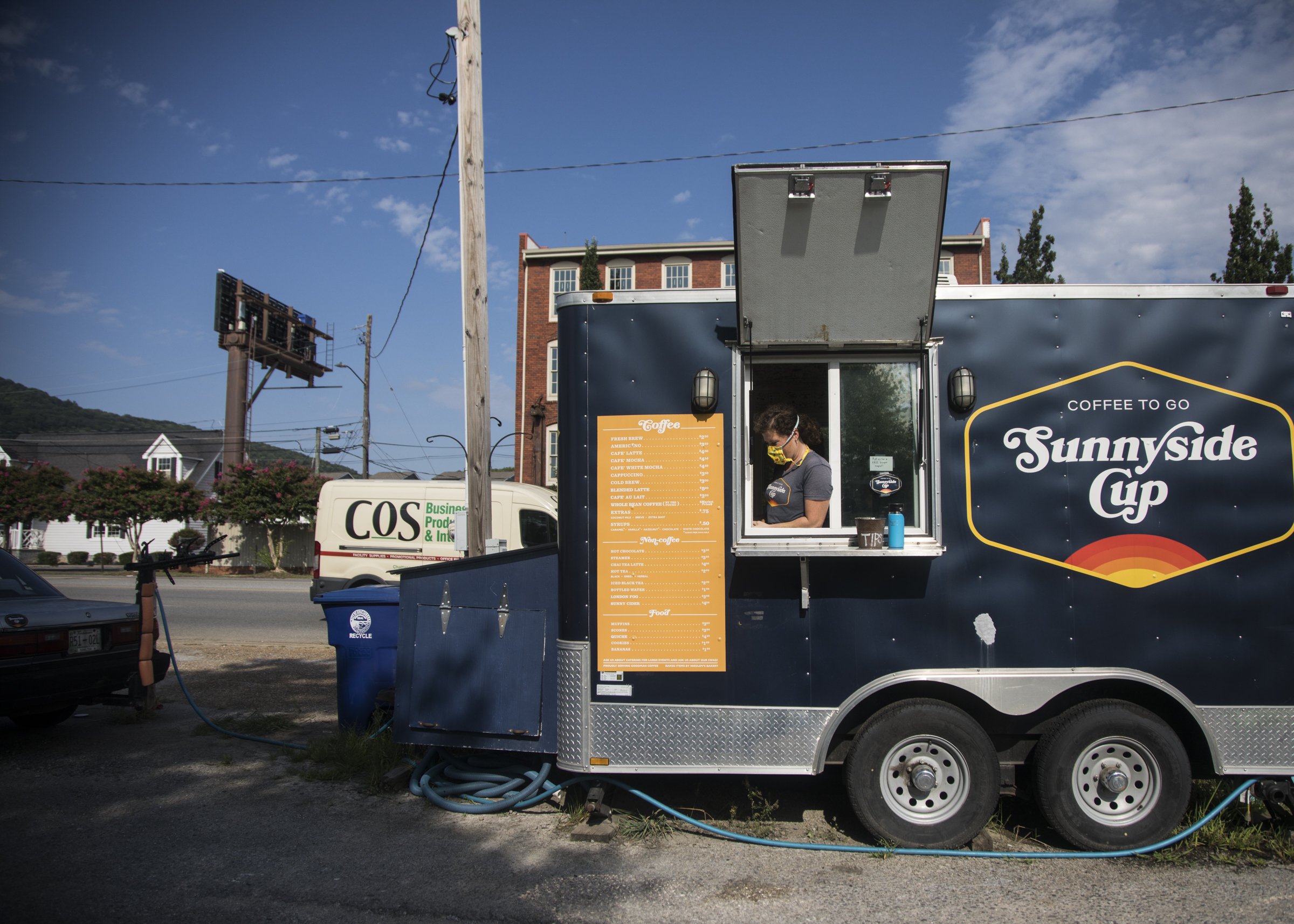 Staff photo by Troy Stolt / Melody Kobernick, owner of Sunnyside Cup, waits for customers at their 3008 South Broad St. location on Wednesday. The to-go coffee shop recently announced it will be opening a new location on Signal Mountain Road.