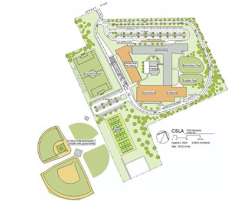 (Courtesy of Hamilton County Schools) The plans for the new CSLA includes renovation of Lakeside Academy's current building along with new two story construction for a middle and high school campus.
