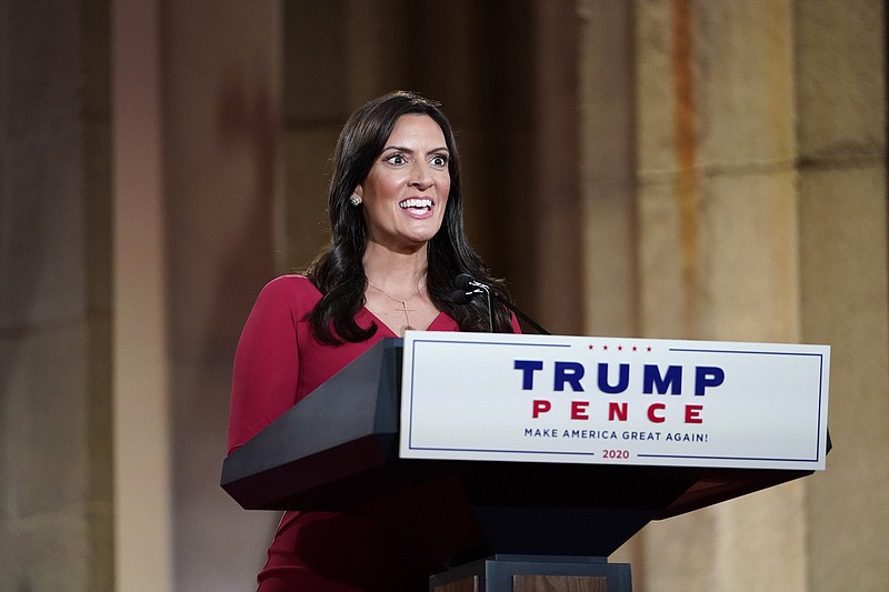 Photo by Susan Walsh of The Associated Press / Florida Lt. Gov. Jeanette Nunez speaks during the Republican National Convention from the Andrew W. Mellon Auditorium in Washington on Tuesday, Aug. 25, 2020.