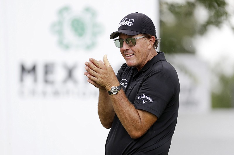AP file photo by Mark Humphrey / Five-time major champion Phil Mickelson, who turned 50 in June, won the PGA Tour Champions' Charles Schwab Series at Ozarks National on Wednesday in his debut on the senior circuit.