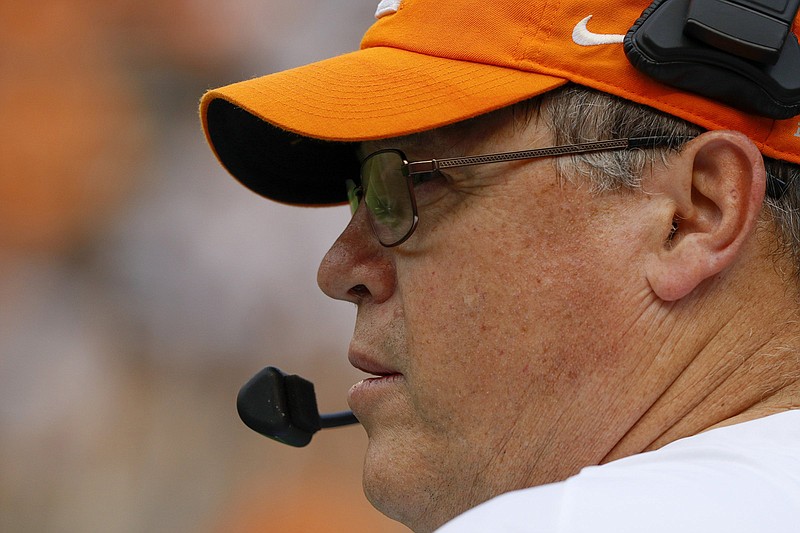 Staff file photo by C.B. Schmelter / Tennessee offensive coordinator Jim Chaney