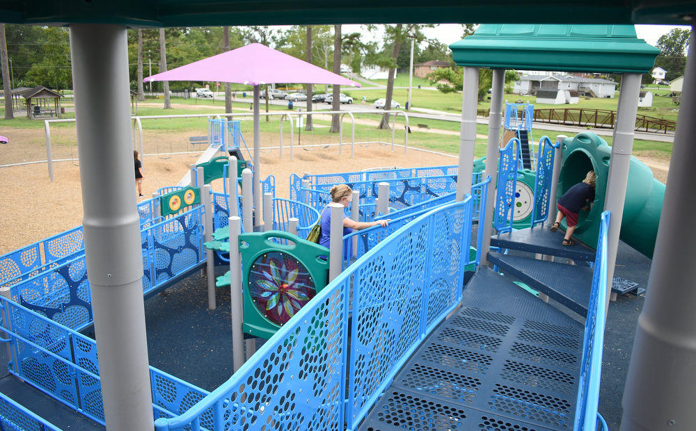 Staff photo by Matt Hamilton / A playground designed for children of all abilities recently opened in Gilbert-Stephenson Park in Fort Oglethorpe.
