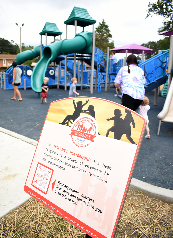 Staff photo by Matt Hamilton / An inclusive playground recently opened in Gilbert-Stephenson Park in Fort Oglethorpe.