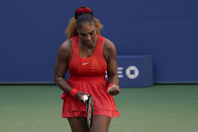 AP photo by Seth Wenig / Serena Williams beat Sloane Stephens 2-6, 6-2, 6-2 in the third round of the U.S. Open on Saturday in New York.