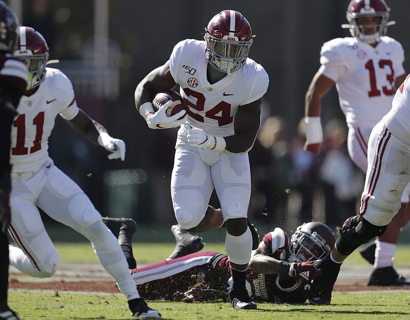 Alabama photo by Kent Gidley / Alabama senior running back Brian Robinson is coming off a junior season in which he had 96 rushes and 11 receptions.