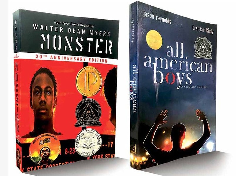 Photo illustration by Matt McClane and Colin M. Stewart / Books removed from reading list at Signal Mountain Middle High School.