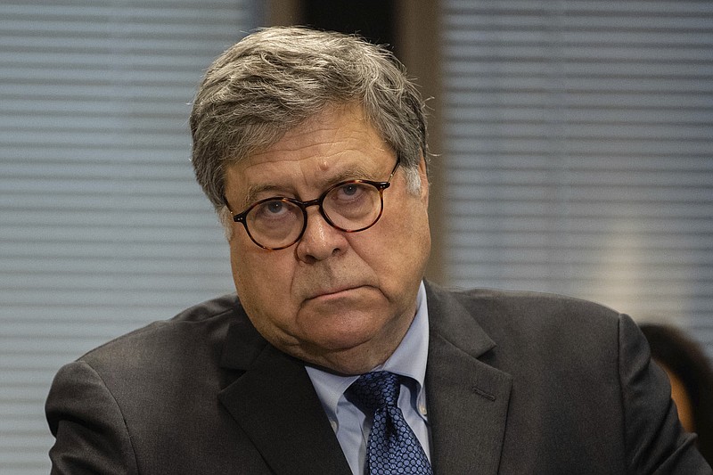 Attorney General William Barr speaks during a press conference about Operation Legend at the Dirksen Federal Building Wednesday, Sept. 9, 2020, in Chicago. Barr said the operation was "critical in cutting Chicago's murder rate roughly in half since before the operation." (Pat Nabong/Chicago Sun-Times via AP)