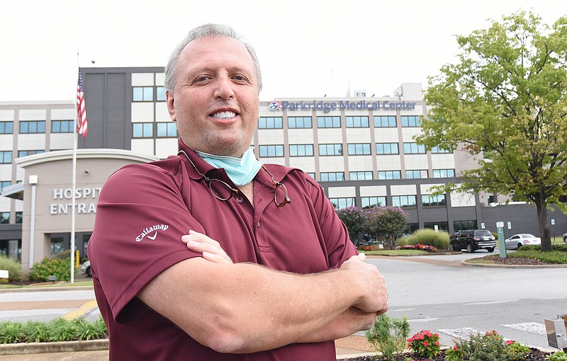 Staff Photo by Matt Hamilton / Jerry Czerkasij, registered respiratory therapist at Parkridge Medical Center in Chattanooga. 