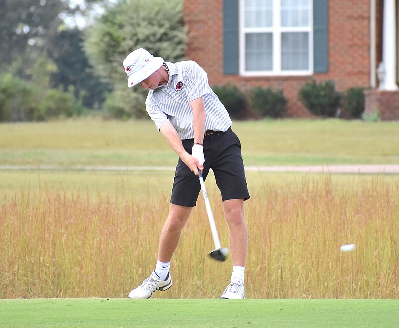 Staff file photo by Patrick MacCoon / Signal Mountain senior Benjamin Burns shot 1-under-par and birdied in a one-round playoff to win the region championship at the Moccassin Bend Golf Course on Monday.