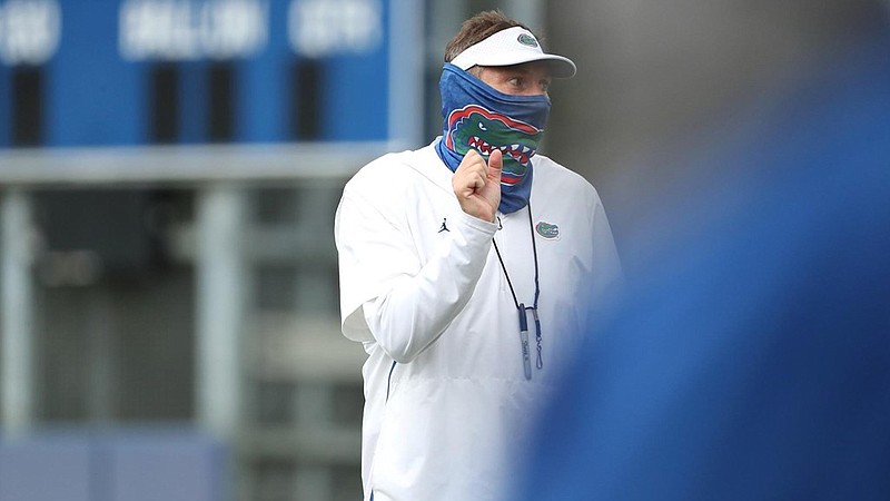 Florida photo by Courtney Culbreath / Florida football coach Dan Mullen is concerned reduced practice time this year could result in sloppy play out of the gate.